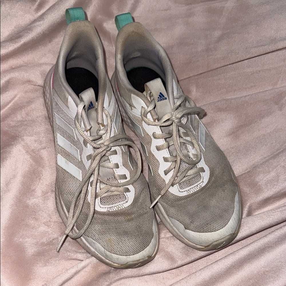 Adidas Women's Gray and White Running Shoes